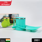2851 Snacks Tray Inside Steel Cup 350ml Break Time Tray For Kids Home Use