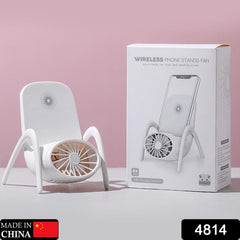4814 Portable Mobile Phone Holder Fan Personal Fan Multi- Function Fan Handheld Charging Fan (Battery Not Include)