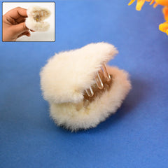 Hair Claw Clips Plastic Fluffy Hair Claw Hair (1 Pc)