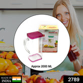 2789 2000ml Square Jug For Carrying Water And Types Of Juices And Beverages And All.