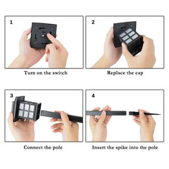 1493 Big Solar Outdoor Lights 6 Pack Waterproof Solar Pathway Lights 10 Hrs Long-lasting Led Landscape Lighting Solar Garden Lights Solar Lights For Walkway Path Driveway Patio Yard Lawn (6 Pc Set)