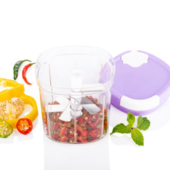 2672 2in1 Handy Chopper And Slicer For Home Kitchen (600ml Capacity)