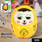 1935 Musical Roly Poly Toys For Baby Push And Shake Wobbling Toy With Music Tumbler Doll Toy For Babies Sound Balancing Doll Toys For Baby Boys Girls 8+ Months Multicolor (1 Pc)
