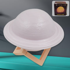 3d Saturn Lamp Home Decoration Bedside Night Light With Base (1 Pc Multicolor)
