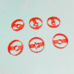 5978 Cookie Cutters Set Plastic Easter Biscuit Cutting Tool For Diy Cake Decoration Fondant Biscuit Cookie Pastry Sandwich (6 Pc Set )