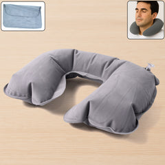 8540 Inflatable Foldable Pillow U Shape Air Cushion Travel Pillow Travel Business Trip Neck Pillow For Long Trips Ideal For Men Women Portable And Perfect For Backpacking Car Camping And Even Airplane Travel