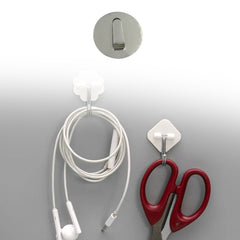 9413 Multipurpose Steel Wall Hanging Hook 12 Pc Self Adhesive Wall Hanging Hooks Sticker Hook Suitable For Wall Paper Calender Bathroom Tiles Kitchen Key Hange And Etc Hook 12 (Pack Of 12)