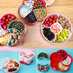 2863 5compartments Party Food Storage Snack Nuts Box For Peanuts Fruits And Candy Box For Home Kitchen Use