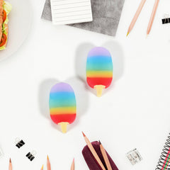 17523 Jelly Popsicle Shape Fancy Stylish Erasers Mini Eraser Creative Cute Novelty Eraser For Children Eraser Set For Return Gift Birthday Party School Prize (2 Pc Set)