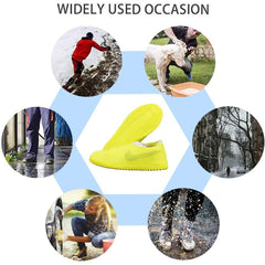 4867a Non-slip Silicone Rain Reusable Anti Skid Waterproof Fordable Boot Shoe Cover (Medium)