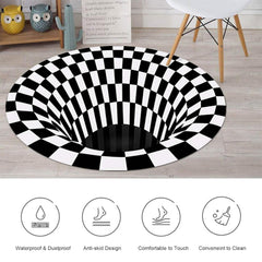 3d Space Round Carpet Floor Mat Non-woven Doormat (1 Pc 78 Cm)