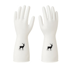 Reusable Deer Print Rubber Cleaning Gloves (1 Pair )
