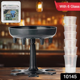 6 Shot Win Glass Dispensers With Tray 6 Pcs Glass