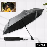 12744 2 Fold Manual Open Umbrella Windproof Sunproof Rainproof With Sturdy Steel Shaft Wrist Straps Easy To Hold Carry Umbrella For Women Men Kids