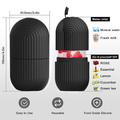 1224b Face Ice Roller Ice Roller For Face Ice Roller For Face Massager Face Ice Treatment Reduce Face Swelling And Under Eye Puffiness (Black)