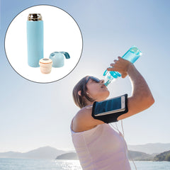 6190 Stainless Steel Water Bottle With Handle Easy To Carry Fridge Water Bottle Leak Proof Rust Proof Hot Cold Drinks Gym Sipper Bpa Free Food Grade Quality Steel Fridge Bottle For Officegymschool (Approx 500 Ml)