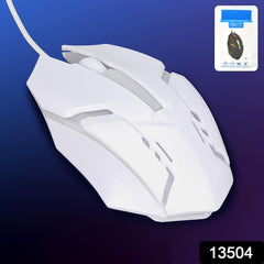 Usb Wired Mouse Gaming Mouse Colorful Lighting Luminous (1 Pc Wihte)