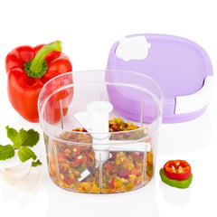2672 2in1 Handy Chopper And Slicer For Home Kitchen (600ml Capacity)