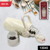 13040 Stainless Steel Vacuum Insulated Water Bottle Leak Proof Flask For Tea Coffee Reusable Water Bottle With Hanging Strap Bottle For Hot Cold Drinks Wide Mouth Water Flask (900 Ml)