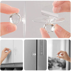 17798 Clear Cabinet Drawer Knobs Hook Diamond Crystal Shaped Pulls Handles For Wardrobe Kitchen Cupboard Bathroom Dresser Furniture Door Window (1 Pc)