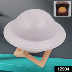 3d Saturn Lamp Home Decoration Bedside Night Light With Base (1 Pc Multicolor)