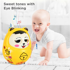 1935 Musical Roly Poly Toys For Baby Push And Shake Wobbling Toy With Music Tumbler Doll Toy For Babies Sound Balancing Doll Toys For Baby Boys Girls 8+ Months Multicolor (1 Pc)