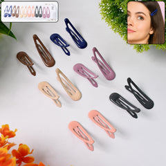 Metal Hair Clips Set (12 Pcs Set)