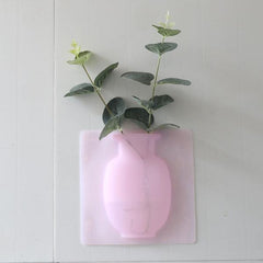 1154 Wall Hanging Silicone Flower Pot Sticker Plant Rack For Decoration (Multicolour)