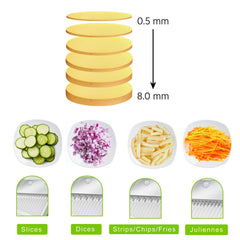 2801 Multi Functional Time Saving Adjustable Hand Press Vegetables Chopper