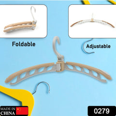 0279 Portable Folding 360 Degree Rotating Clothes Hangers Travel Foldable Adjustable Accessories Foldable Clothes Hangers Drying Rack For Travel (1 Pc)