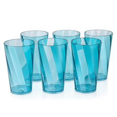 2353 Premium Juice And Water Glasses Set Of 6 Transparent 300ml Drinking Water Glasses Stylish Crystal Square Highball Glasses For Water Juice Cocktails Glass Set Of 6 For Water
