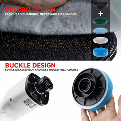 7-in-1 Electric Spin Scrubber Cleaning Brush With Extension Handle (1 Set)