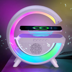 1393 3-in-1 Multi-function Led Night Lamp With Bluetooth Speaker Wireless Charging For Bedroom For Music Party And Mood Lighting - Perfect Gift For All Occasions