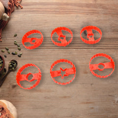 5978 Cookie Cutters Set Plastic Easter Biscuit Cutting Tool For Diy Cake Decoration Fondant Biscuit Cookie Pastry Sandwich (6 Pc Set )