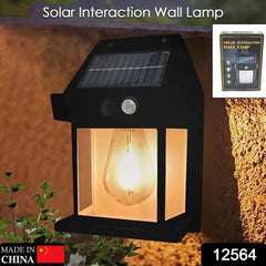 9428 Solar Wall Lights Lamp Outdoor Wireless Dusk To Dawn Porch Lights Fixture Solar Wall Lantern With 3 Modes Motion Sensor Waterproof Exterior Lighting With Clear Panel (1 Pc )