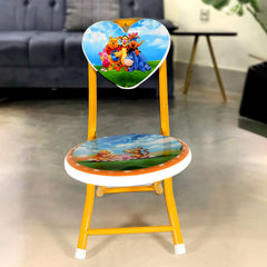 17761 Heart Shape Kids Chair Cartoon Printed Foldable Kids Children Folding Chair For Playrooms Schools Daycares And Home. Metal And Fibre Body Picnic Beach Camping Chair (1 Pc)