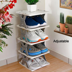 9098 Smart Shoe Rack With 8 Layer Shoes Stand Multifunctional Entryway Foldable Collapsible Door Shoe Rack Free Standing Heavy Duty Plastic Shoe Shelf Storage Organizer Narrow Footwear Home