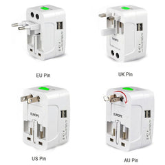 12671 All-in-one Universal Worldwide Travelling Ac Adaptor Plug (Au Uk Us Eu) International Power Charger Electric Usb Power Plug Socket Adapter Converter (1 Pc)