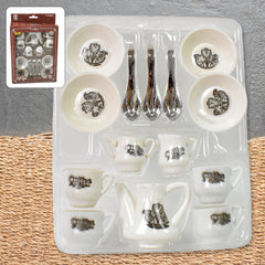 4445 Tickles Tea Toy Set Coffee Kitchen Plastic Set Toy For Kids Boys Girls (14 Pcs)