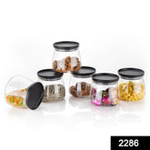 2286 Matka Shaped Jar With Air Tight Leak Proof Lid (Multicolour) (Set Of 6) (900ml)