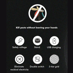 1747 Mosquito Killer Racket Rechargeable Automatic Electric Fly Swatter Mosquito Zapper Racket With Uv Light Lamp Mosquito Swatter With Usb Charging Base Electric Insect Killer Racket Machine Bat