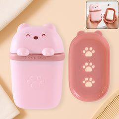 Cute Bear Shaped Soap Case (1 Pc)