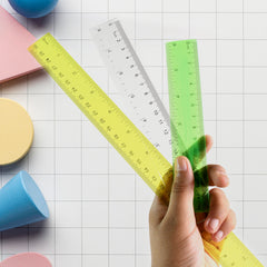 Premium Quality Assorted Plastic Ruler (1 Pc Mix Design)
