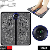 6931 Ems Foot Massager Electric Feet Massager Deep Kneading Circulation Foot Booster For Feet And Legs Muscle Stimulator Folding Portable Electric Massage Machine