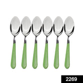 2269 Stainless Steel Spoon With Comfortable Grip Dining Spoon Set Of 6 Pcs