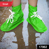 17962 Plastic Shoes Cover Reusable Anti-slip Boots Zippered Overshoes Covers Shoe Laces Waterproof Snow Rain Boots For Kids Adult Shoes For Rainy Season (1 Pair)