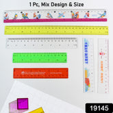 Premium Quality Assorted Plastic Ruler (1 Pc Mix Design)