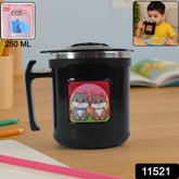 1 Pc Apex Cat Mug 250 Ml Stainless Steel Insulated Inner With Cute Cat Print