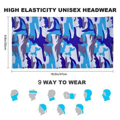 1357 Multifunctional Unisex Neck Gaiter Headband For Dust Sun Protection Headwear