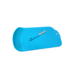 2229 Chop Drain Vegetables Fruits Chopping Board Sleek Knife